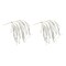 Melrose Set of 2 Silver Hanging Tinsel Artificial Christmas Branches 28"